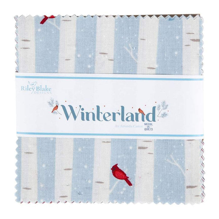 Winterland - Charm Pack - (42) 5" Squares - Stacker -by Amanda Castor for Riley Blake Designs - Winter, Snow - 5-10710-42-Charm Packs-RebsFabStash