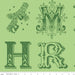 5 YARD CUT! All About Christmas - Typography Green - by Janet Wecker Frisch for Riley Blake Designs - Winter - SC10792-GREEN - RebsFabStash