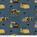 5 YARD CUT! - CAT® Main Blue - Riley Blake Designs - C9100-BLUE - equipment, trucks, caterpillar - RebsFabStash