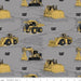 5 YARD CUT! - CAT® Main Gray - Riley Blake Designs - C9100-Gray - equipment, trucks, caterpillar - RebsFabStash
