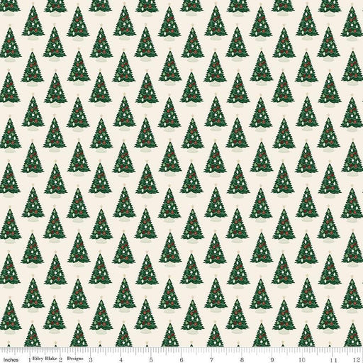 5 YARD CUT! - Christmas Traditions - by Dani Mogstad for Riley Blake Designs - Trees - C9591-CREAM - RebsFabStash