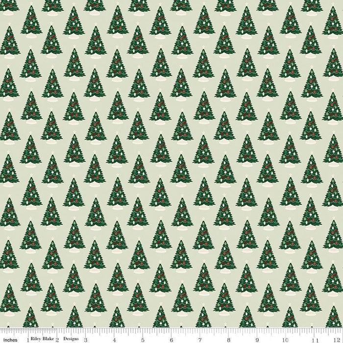 5 YARD CUT! - Christmas Traditions - by Dani Mogstad for Riley Blake Designs - Trees - C9591-MINT - RebsFabStash