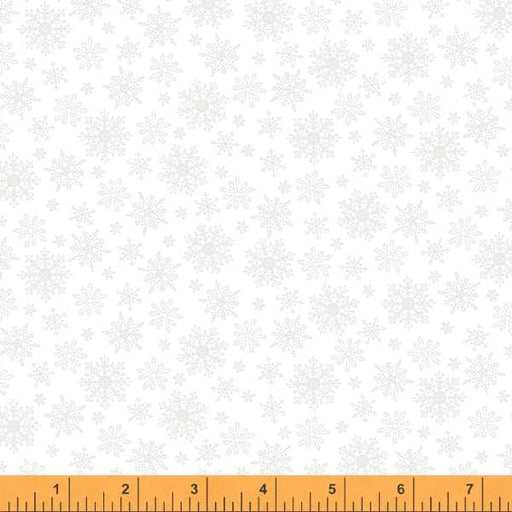 New! Opposites Attract - White Snowflakes on White - per yard - by Whistler Studios for Windham - 51694B-1-Yardage - on the bolt-RebsFabStash