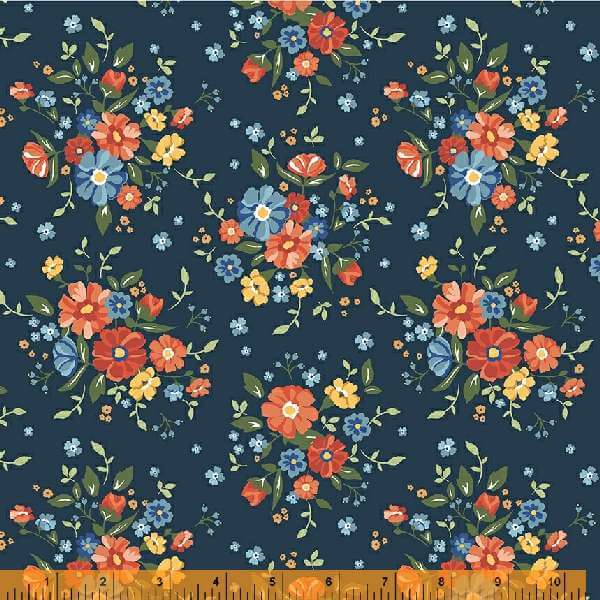 New! Forget Me Not - per yard - by Allison Harris of Cluck Cluck Sew for Windham Fabrics - 53014-6 - Bud Dot on Sky