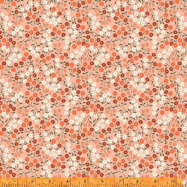New! Forget Me Not - per yard - by Allison Harris of Cluck Cluck Sew for Windham Fabrics - 53011-10 - Ditsy Floral on Peach