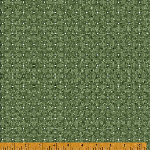 New! Forget Me Not - per yard - by Allison Harris of Cluck Cluck Sew for Windham Fabrics - 53012-12 - Trellis on Olive-Yardage - on the bolt-RebsFabStash
