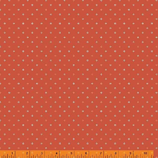 New! Forget Me Not - per yard - by Allison Harris of Cluck Cluck Sew for Windham Fabrics - 53014-11 - Bud Dot on Red-Yardage - on the bolt-RebsFabStash