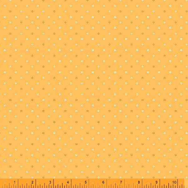 New! Forget Me Not - per yard - by Allison Harris of Cluck Cluck Sew for Windham Fabrics - 53014-13 - Bud Dot on Sunshine Yellow