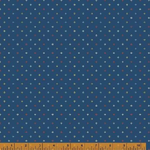 New! Forget Me Not - per yard - by Allison Harris of Cluck Cluck Sew for Windham Fabrics - 53014-4 - Bud Dot on Navy-Yardage - on the bolt-RebsFabStash