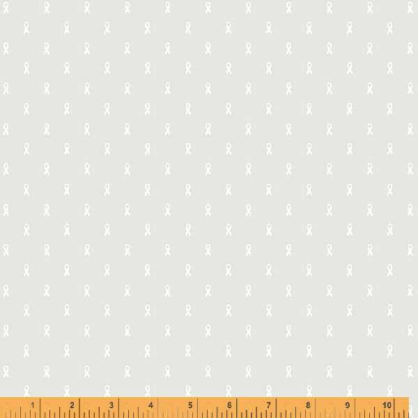 Crystal - Ribbons of Hope White on White - per yard - by Whistler Studios for Windham Fabrics - 53211A-1 Ribbons of Hope-Yardage - on the bolt-RebsFabStash