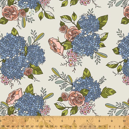 New! Jaye Bird - Jaye Bouquet Ivory - per yard - by Kori Turner Goodhart for Windham Fabrics - 53270-1-Yardage - on the bolt-RebsFabStash