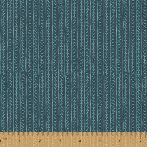 New! Jaye Bird - Bird Tracks Teal - per yard - by Kori Turner Goodhart for Windham Fabrics - 53273-9-Yardage - on the bolt-RebsFabStash