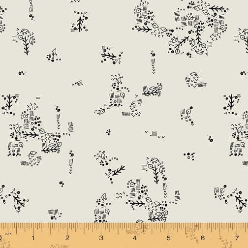 New! Jaye Bird - Little Doodles Ivory - Per yard - by Kori Turner Goodhart for Windham Fabrics - 53275-1-Yardage - on the bolt-RebsFabStash