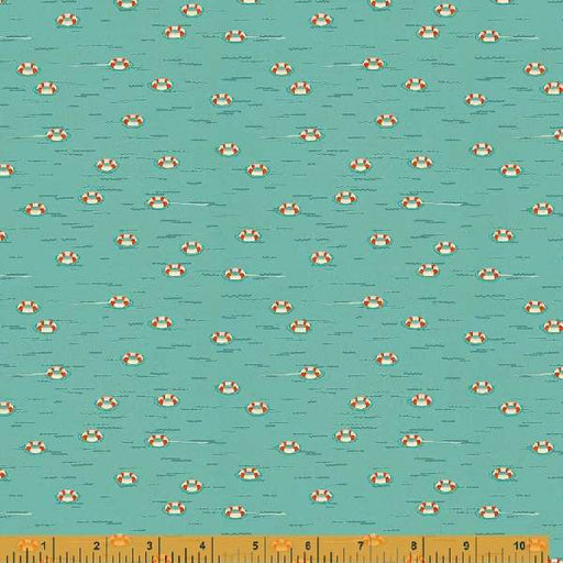 New! Land and Sea - Life Rings Clear Skies - per yard - by Katherine Quinn for Windham Fabrics - 53280D-1-Yardage - on the bolt-RebsFabStash