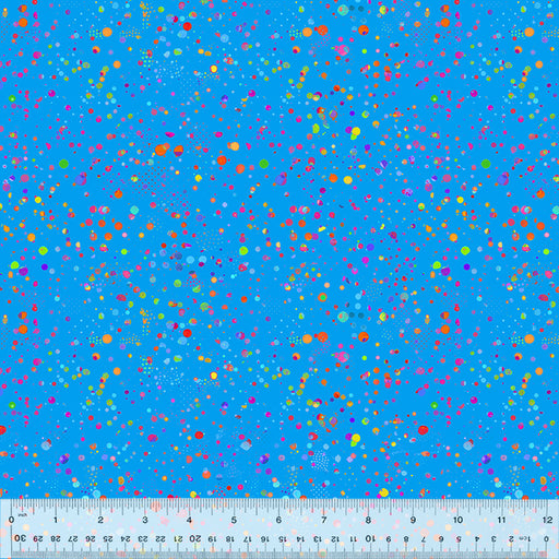 New! Catsville - Splatter Electric Blue - Per Yard - By Gareth Lucas for Windham Fabrics - 53484D-5-Yardage - on the bolt-RebsFabStash