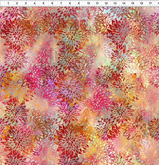 Haven - Per Yard - by In The Beginning Fabrics - Chrysanthemums, Digital Print - Red Colorway - 5HVN 1-Yardage - on the bolt-RebsFabStash