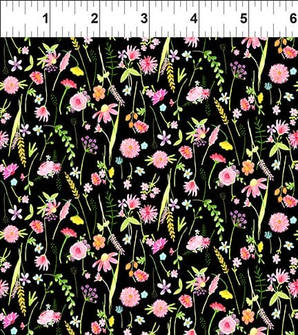 NEW! Flower Market - Small Flower - Per Yard - By Jennifer Heynen - In The Beginning Fabrics - Multi - 5JHS 1