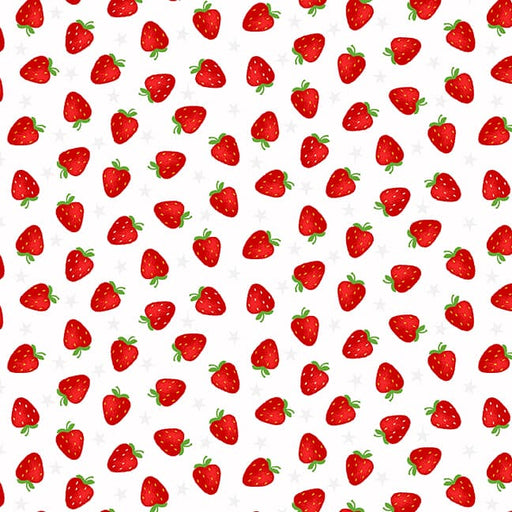 NEW! My Happy Place - Tossed Strawberries - Per Yard - by Sharla Fults for Studio e - 6047-18 Multi-Yardage - on the bolt-RebsFabStash