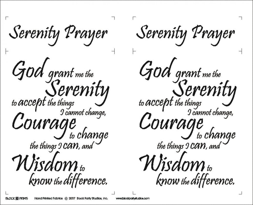 Serenity Prayer - Quilt Pattern with OPTIONAL PANEL in white! - by Julie Rinard Quilting - Wall Hanging - Banner - Easy pattern! Religious
