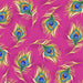Pretty Peacock - Sitting Pretty Fabric - per yard - Loralie Harris Designs - Feathers - Cerise, Pink - 692-360-Yardage - on the bolt-RebsFabStash