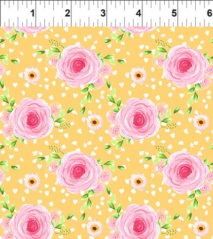 NEW! Flower Market - Bloom - Per Yard - By Jennifer Heynen - In The Beginning Fabrics - Yellow - 6JHS 3-Yardage - on the bolt-RebsFabStash