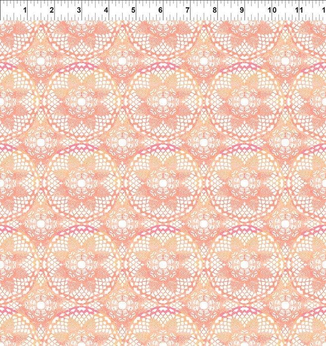 Patricia - Coral Lace - Per Yard - by In The Beginning Fabrics - Floral, Pastels, Digital Print - Coral - 6PAT1-Yardage - on the bolt-RebsFabStash