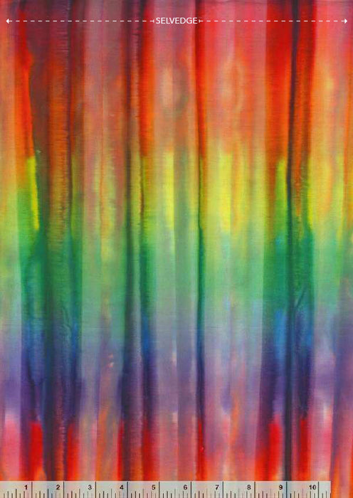 Rainfall Batik - Rainbow - Ombre - Per Yard - Anthology - Specialty Batik Collection - 861Q-1-RAINBOW