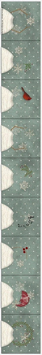 9 Little Snowman - Preprinted embroidery applique pattern - Bonnie Sullivan - Flannel or Wool - All Through the Night - Primitive - RebsFabStash
