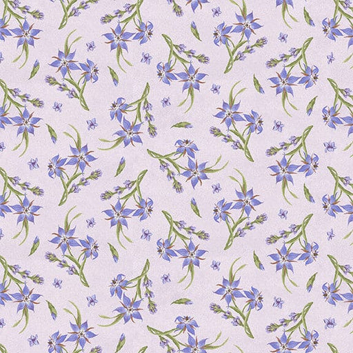 NEW! Lavender Garden - Tossed Star Flower - Per Yard - by Jane Shasky for Henry Glass - Multi - 9877-57-Yardage - on the bolt-RebsFabStash