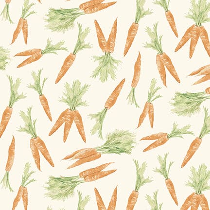 NEW! Trendy Meadows - Tossed Carrots - Per Yard - By Evamarie Ryan for Henry Glass - Orange - 9926-43