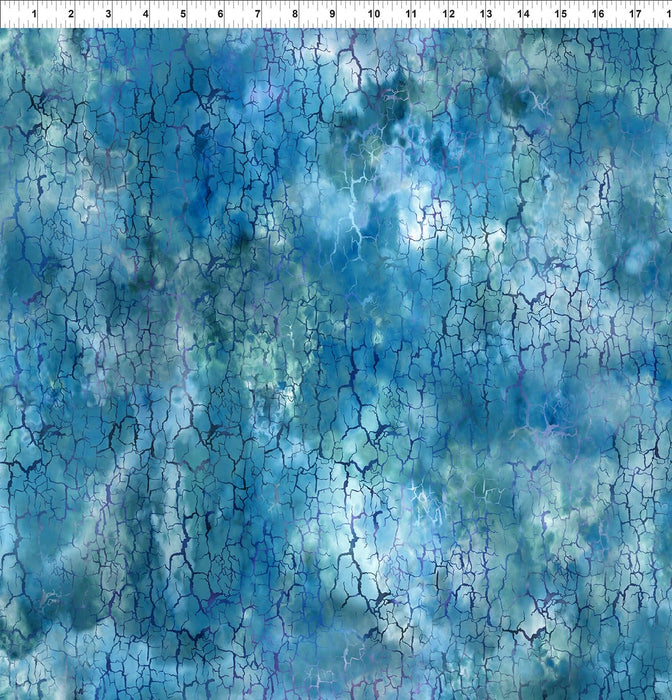 Haven - Per Yard - by In The Beginning Fabrics - Crackle, Digital Print - Blue Colorway - 9HVN 2