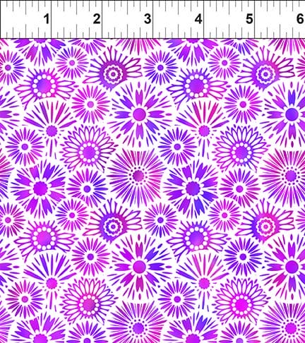Unusual Garden II - Medium Floral Bursts - Per Yard - Jason Yenter - In the Beginning Fabrics - Purple - Light - 9UGB-3-Yardage - on the bolt-RebsFabStash