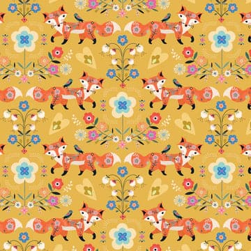 NEW! Animal Magic - Owl - Per Yard - by Bee Brown for Dashwood Studio - Multi/Orange - AMAG-2151