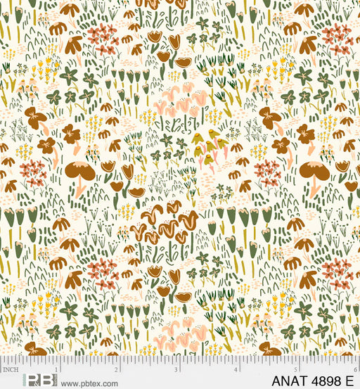 NEW! - Au Naturel - Meadow Ecru - Per Yard - by Jacqueline Schmidt for P&B Textiles - ANAT-04898-E-Yardage - on the bolt-RebsFabStash