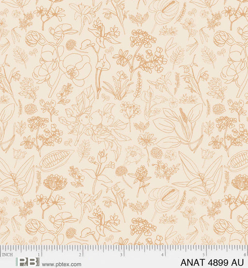 NEW! - Au Naturel - Field of Flowers Auburn - Per Yard - by Jacqueline Schmidt for P&B Textiles - ANAT-04899-AU-Yardage - on the bolt-RebsFabStash