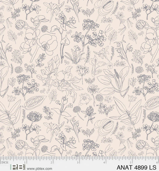 NEW! - Au Naturel - Field of Flowers Light Steel - Per Yard - by Jacqueline Schmidt for P&B Textiles - ANAT-04899-LS-Yardage - on the bolt-RebsFabStash