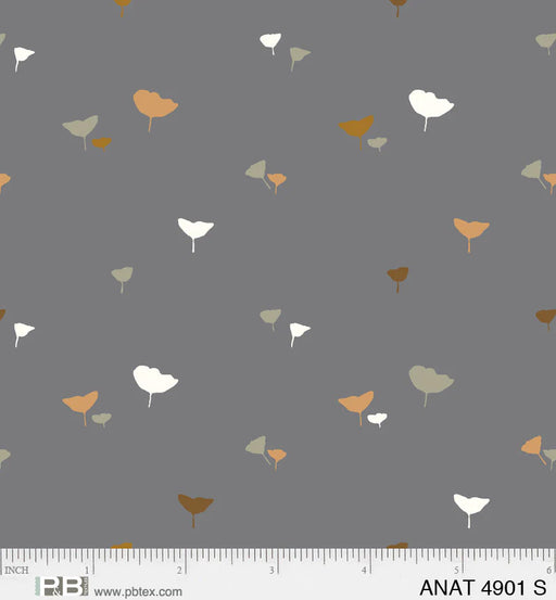 NEW! - Au Naturel - Ginko Steel - Per Yard - by Jacqueline Schmidt for P&B Textiles - ANAT-04901-S-Yardage - on the bolt-RebsFabStash