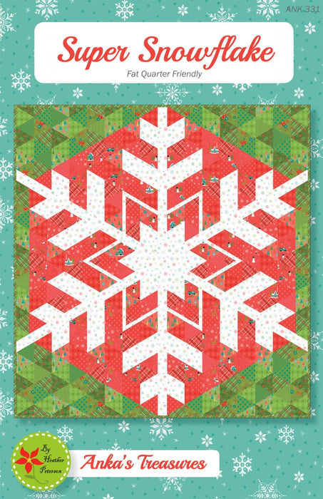 Super Snowflake - Quilt PATTERN - By Heather Peterson for Anka's Treasures - Winter - ANK 331-Patterns-RebsFabStash