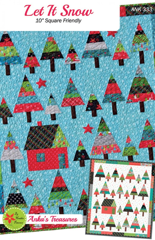 NEW! Let It Snow - Quilt PATTERN - By Heather Peterson for Anka's Treasures - Winter, Trees - 10" Square Friendly - ANK 333-Patterns-RebsFabStash