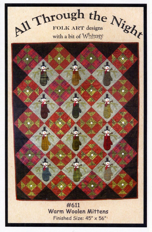 Warm Woolen Mittens - Quilt PATTERN - Bonnie Sullivan - Flannel or Wool - All Through the Night - 611-Patterns-RebsFabStash