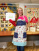 Red, White, & Bloom Apron KIT - Pattern by 3 Wishes - Fabric by Kimberbell for Maywood Studio - 31 1/4" x 27"-Quilt Kits & PODS-RebsFabStash
