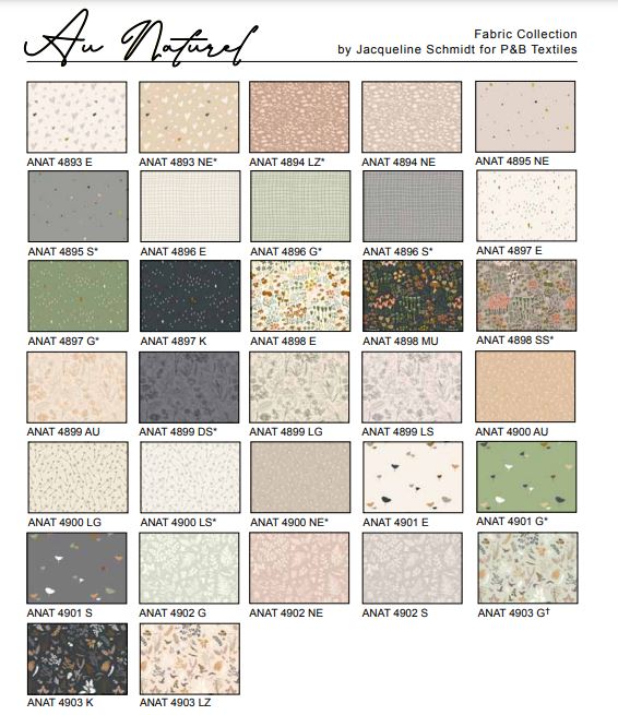 NEW! - Au Naturel - Quilt KIT - 83" x 94" finished size - pattern by Wendy Sheppard - fabric by Jacqueline Schmidt for P&B Textiles