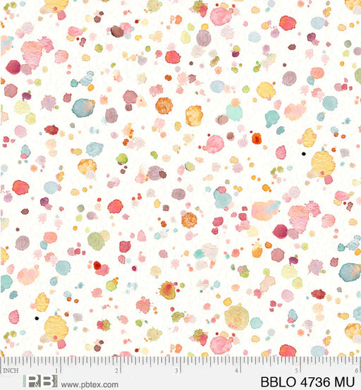 Boots and Blooms - Sillier than Sally Designs - running yardage - per yard - by P&B Textiles - Watercolor Splotches - 04736 MU-Yardage - on the bolt-RebsFabStash