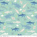 Riptide - Main - Mint - Rachel Ericson - Citrus & Mint Designs - per yard - Riley Blake - Sharks, Ocean - C10300-MINT-Yardage - on the bolt-RebsFabStash