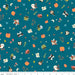 Tiny Treaters - Toss - Teal - Per Yard - by Jill Howarth for Riley Blake Designs - Halloween - C10481 TEAL-Yardage - on the bolt-RebsFabStash