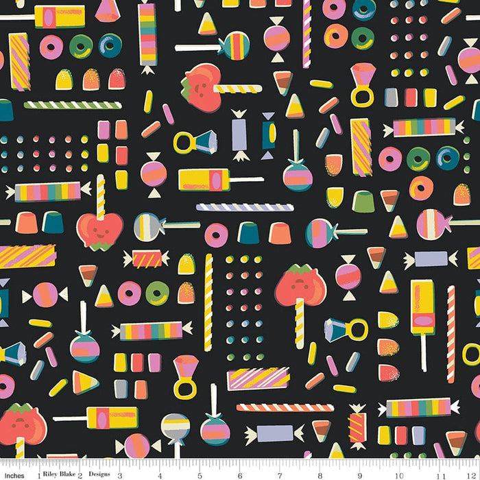 Tiny Treaters - Stripe - Multi - Per Yard - by Jill Howarth for Riley Blake Designs - Halloween - C10486 MULTI