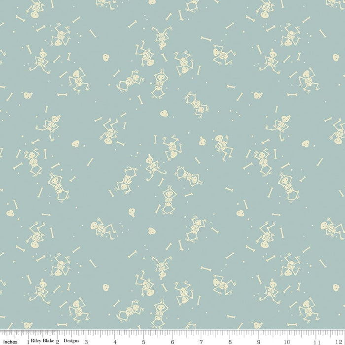 Tiny Treaters - Spooky Search - Teal - Per Yard - by Jill Howarth for Riley Blake Designs - Halloween - C10484 TEAL