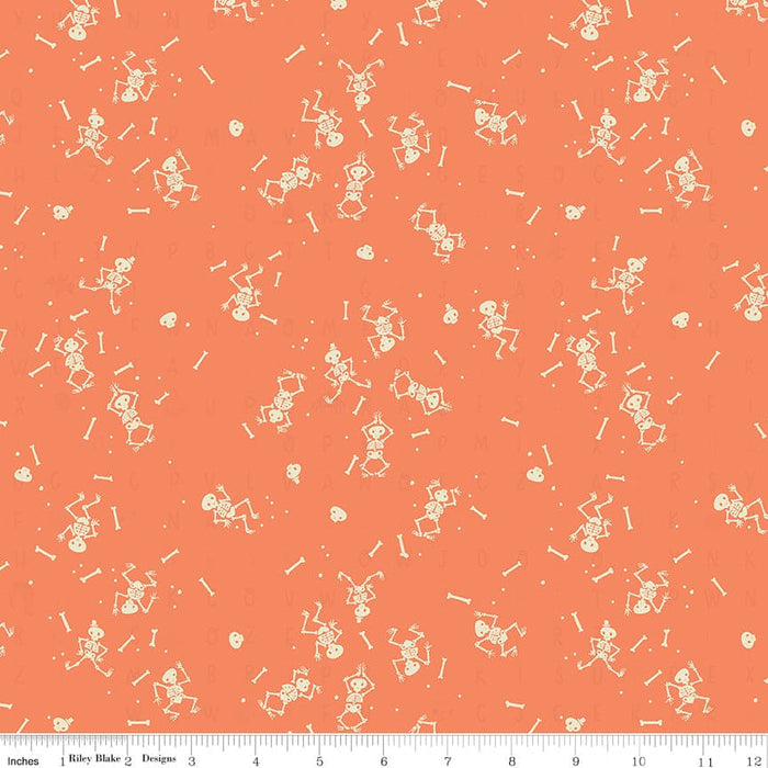 Clearance! Tiny Treaters - Skeleton - Gray- Per Yard - by Jill Howarth for Riley Blake Designs - Halloween - C10483 GRAY