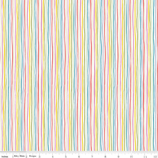 Tiny Treaters - Stripe - Multi - Per Yard - by Jill Howarth for Riley Blake Designs - Halloween - C10486 MULTI-Yardage - on the bolt-RebsFabStash