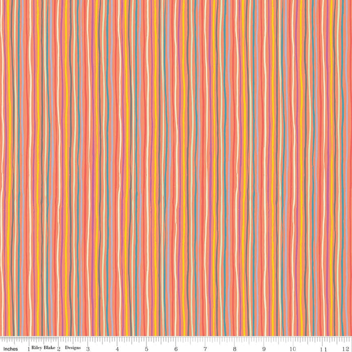 Tiny Treaters - Stripe - Charcoal - Per Yard - by Jill Howarth for Riley Blake Designs - Halloween - C10486 CHARCOAL